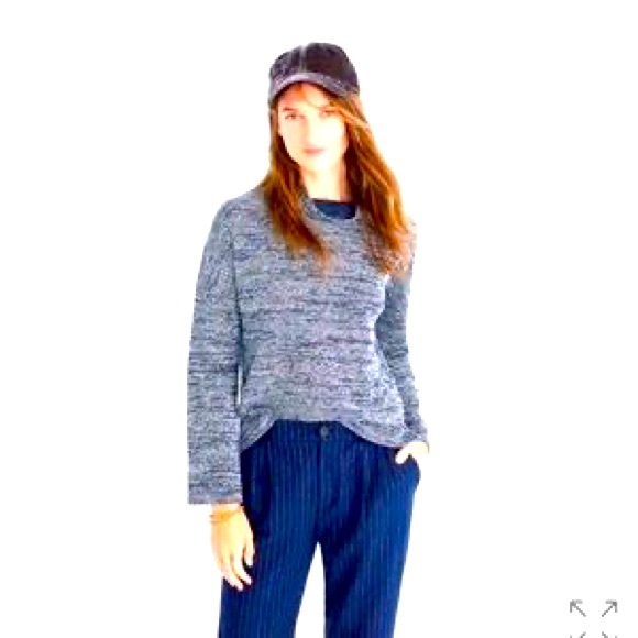 Madewell Sweater - Blue Marled Mock
Neck Pullover, sz xs - Picture 1 of 9